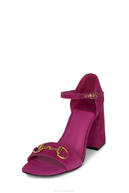 mujer pop-star-b Jeffrey Campbell F6JX1482 sandalia de tacón ante fucsia dorado