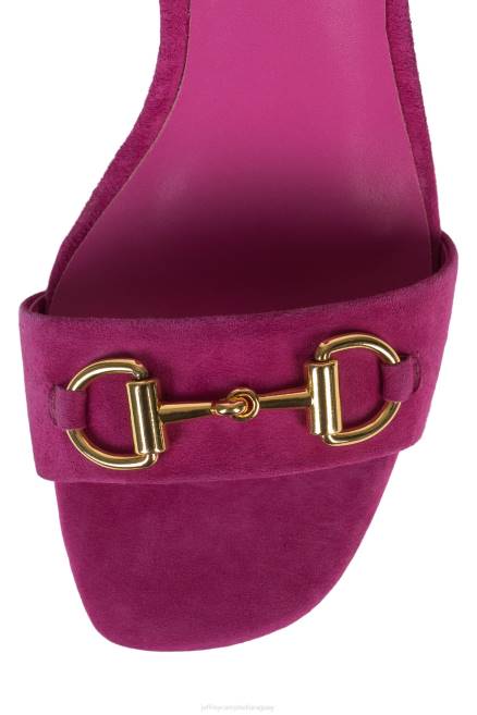 mujer pop-star-b Jeffrey Campbell F6JX1482 sandalia de tacón ante fucsia dorado