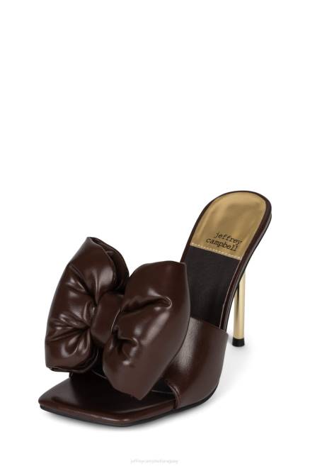 mujer reverencia Jeffrey Campbell F6JX1532 sandalia de tacón oro marron