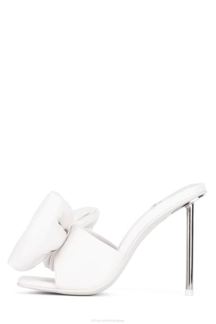 mujer reverencia Jeffrey Campbell F6JX1534 sandalia de tacón blanco