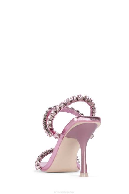 mujer santos Jeffrey Campbell F6JX1625 sandalia de tacón rosa metalizado rosa