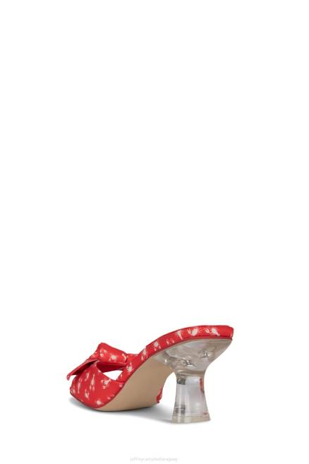 mujer señor arco Jeffrey Campbell F6JX1636 sandalia de tacón impresión de cangrejo de langosta roja