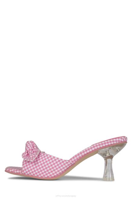 mujer señor arco Jeffrey Campbell F6JX1637 sandalia de tacón rosa vichy claro
