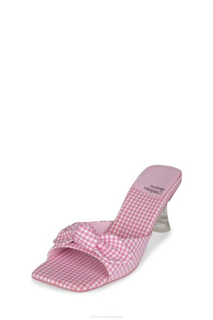 mujer señor arco Jeffrey Campbell F6JX1637 sandalia de tacón rosa vichy claro