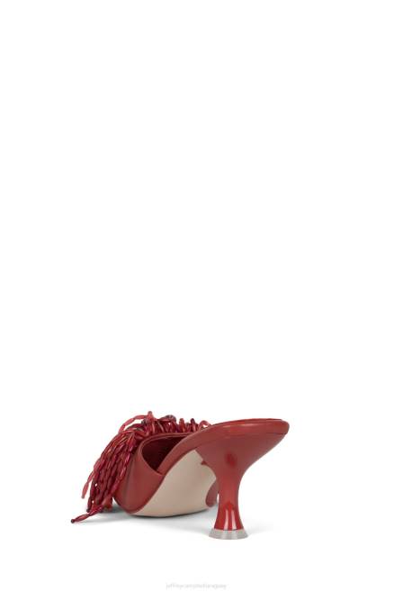 mujer señor-gran-pom Jeffrey Campbell F6JX1609 sandalia de tacón rojo ladrillo