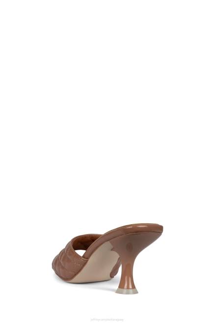 mujer señor-gran-q Jeffrey Campbell F6JX1642 sandalia de tacón charol arrugado bronceado