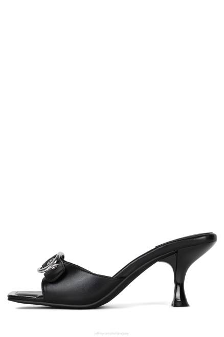 mujer sujetar Jeffrey Campbell F6JX1490 sandalia de tacón plata negra