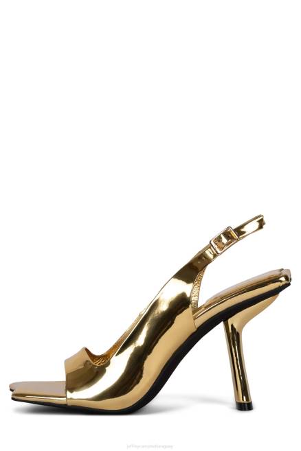 mujer surrealista Jeffrey Campbell F6JX1459 sandalia de tacón patente de oro