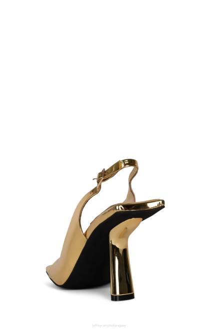 mujer surrealista Jeffrey Campbell F6JX1459 sandalia de tacón patente de oro