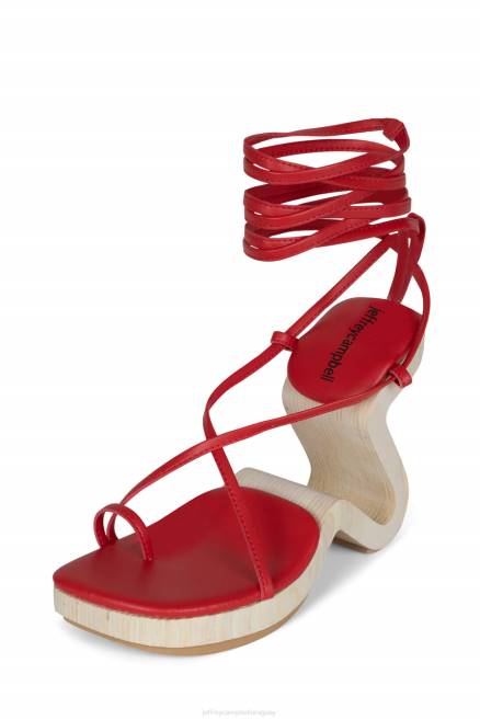 mujer todo lo que Jeffrey Campbell F6JX1527 sandalia de tacón rojo