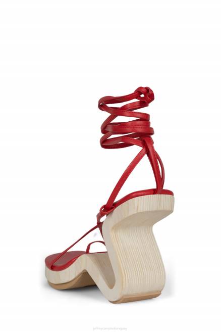 mujer todo lo que Jeffrey Campbell F6JX1527 sandalia de tacón rojo