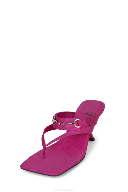 mujer tortuoso Jeffrey Campbell F6JX1469 sandalia de tacón faya fucsia plata